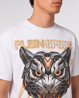 Biały t-shirt Fluo Tiger - Image #4