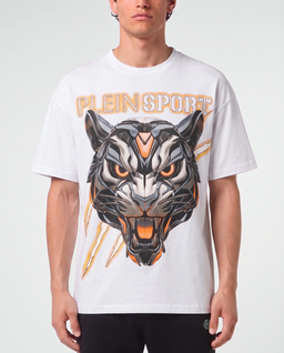 Biały t-shirt Fluo Tiger - Image #1