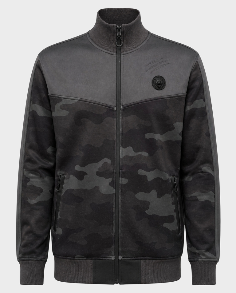 Rozpinana bluza z motywem moro