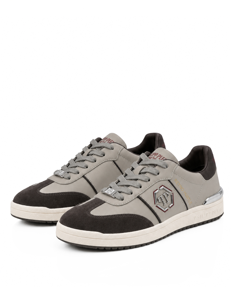 Brązowe sneakersy Retro Hustle Bicolor - Image #2