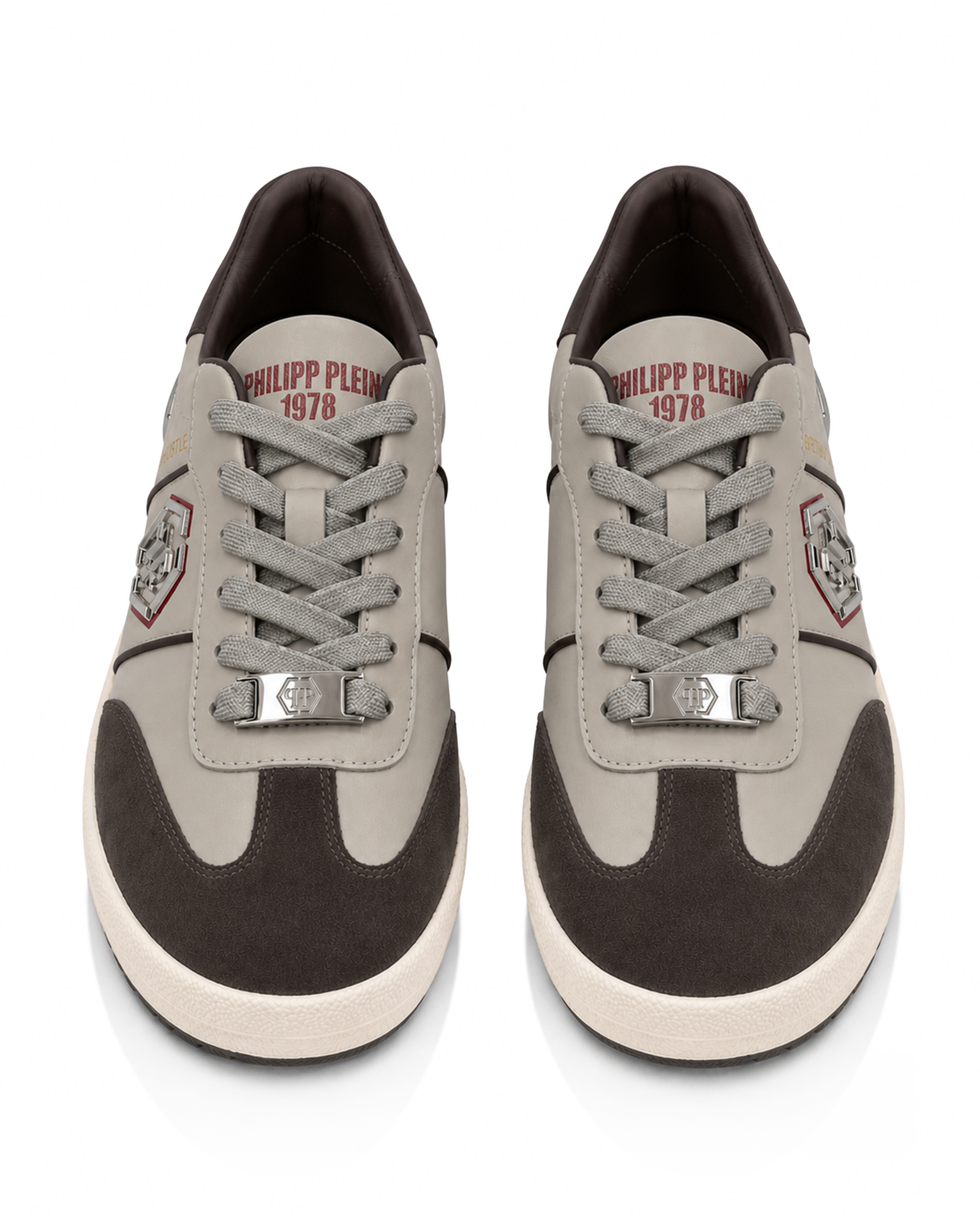 Brązowe sneakersy Retro Hustle Bicolor - Image #4