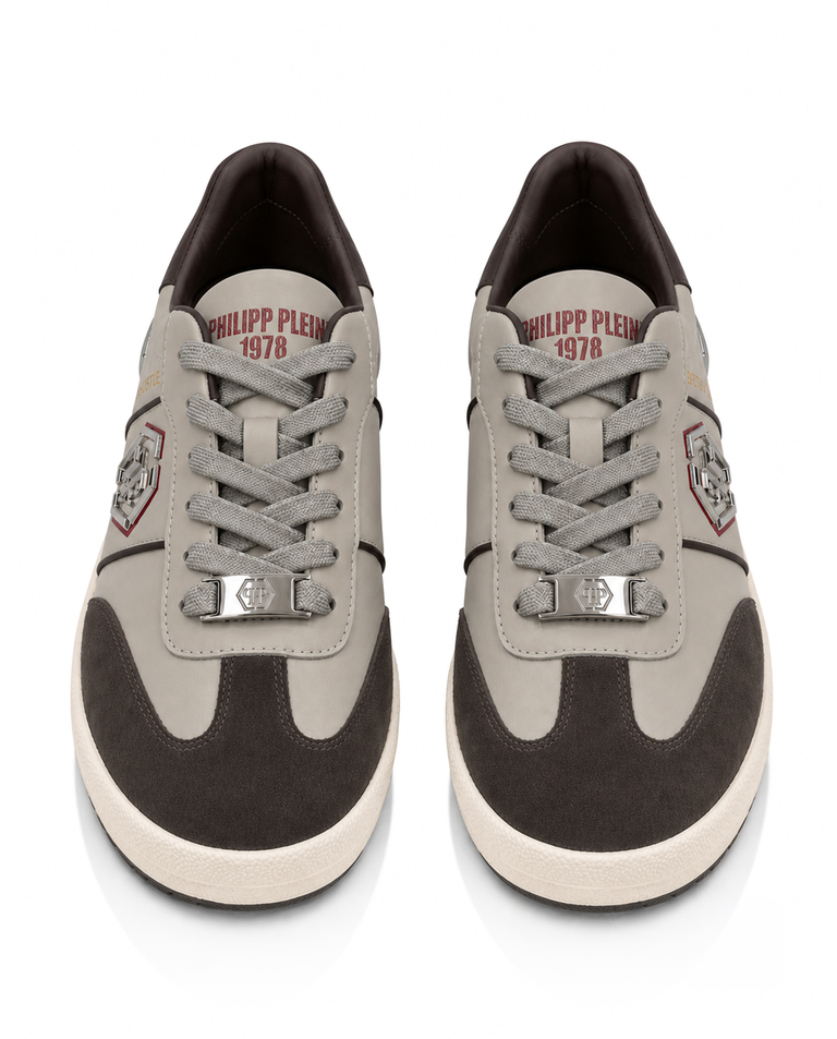 Brązowe sneakersy Retro Hustle Bicolor - Image #4