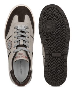 Brązowe sneakersy Retro Hustle Bicolor - Image #5
