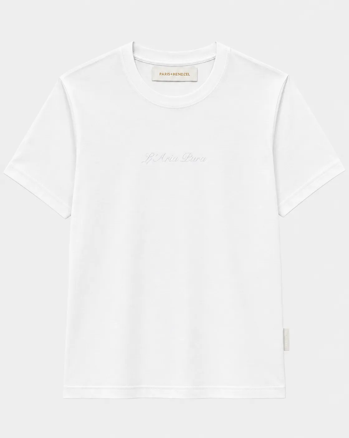 Biały t-shirt L'Aria Pura Embroidery Tee - Image #0