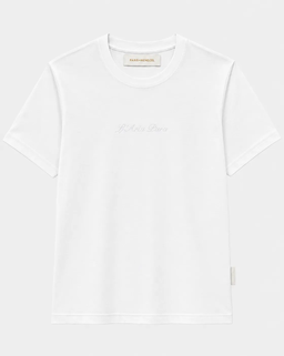 Biały t-shirt L'Aria Pura Embroidery Tee - Image #0