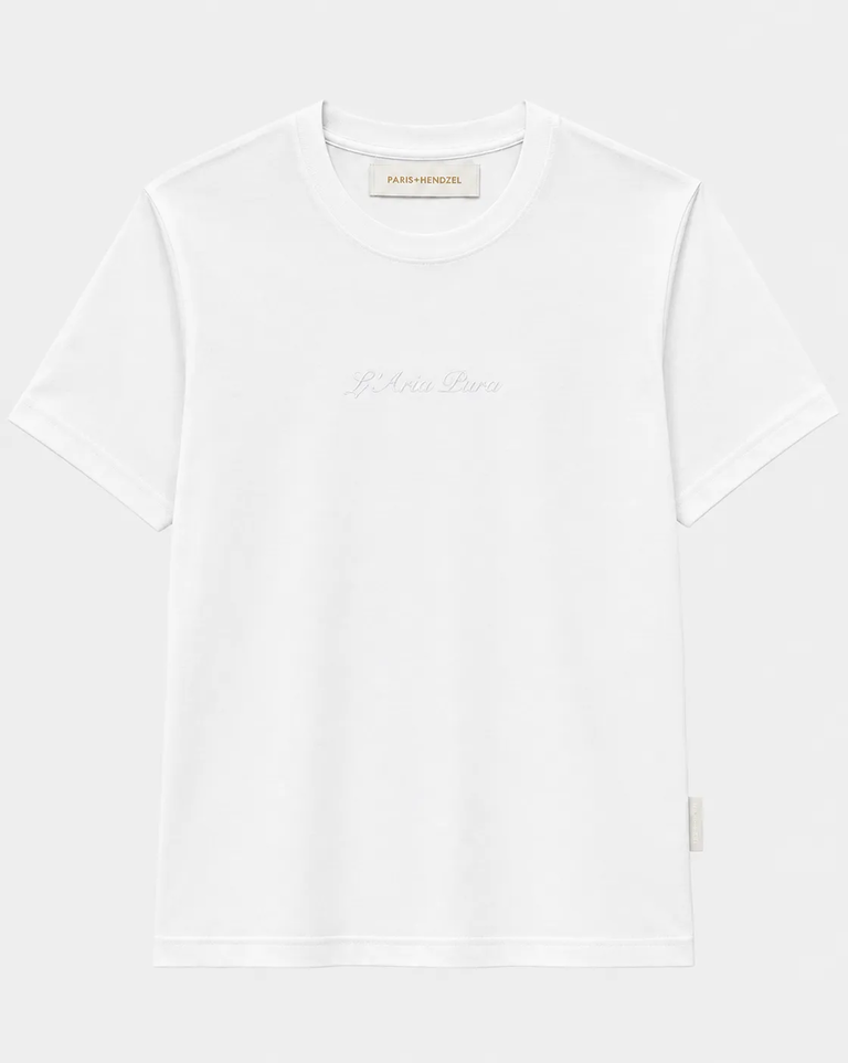 Biały t-shirt L'Aria Pura Embroidery Tee