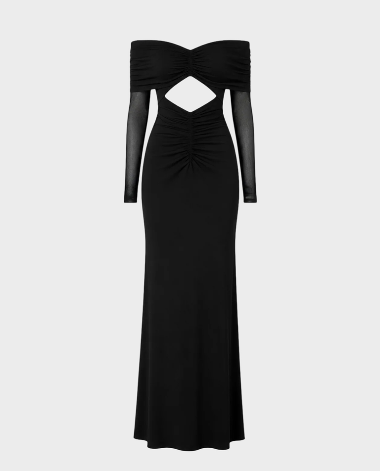 Czarna maxi sukienka Roxane