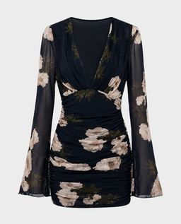Mini sukienka w kwiaty Ravelle Midnight Bloom - Image #0