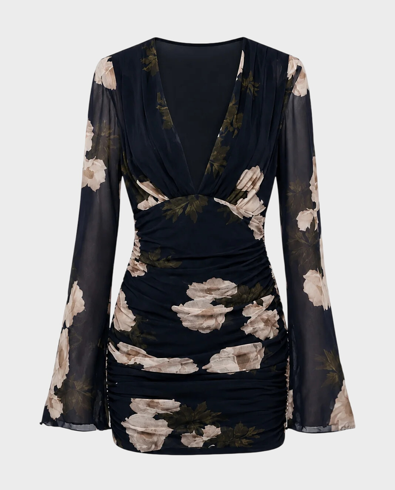 Mini sukienka w kwiaty Ravelle Midnight Bloom