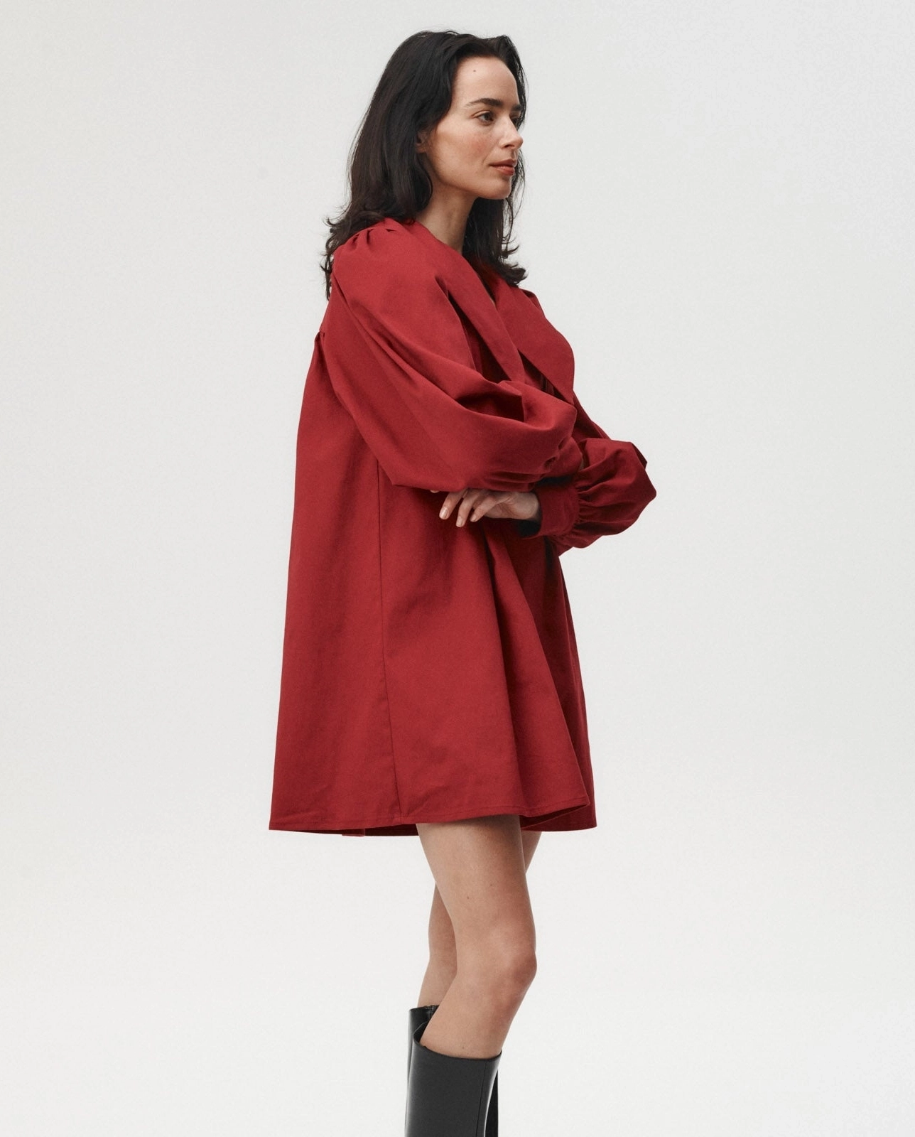 Burgundowa sukienka Love Letter - Image #4