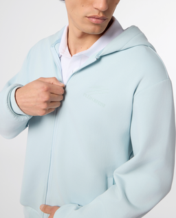 Błękitna bluza z kapturem Pique - Image #4