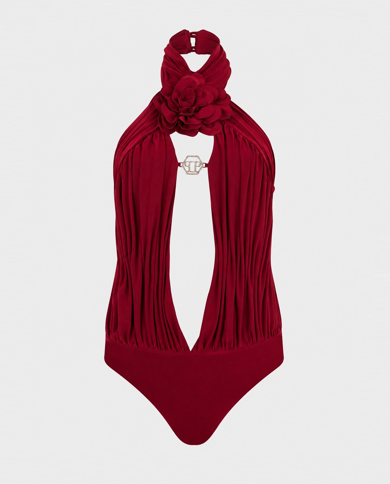 Bordowe body Flower