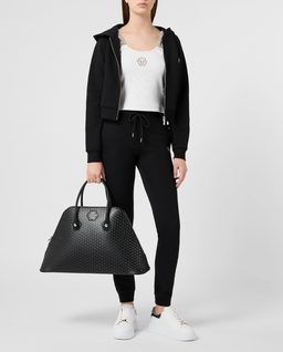 Czarna bluza z żakardowym monogramem - Image #1