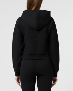 Czarna bluza z żakardowym monogramem - Image #3