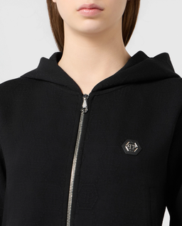 Czarna bluza z żakardowym monogramem - Image #4