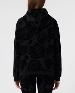 Czarna bluza z kwiatowym monogramem - Image #3