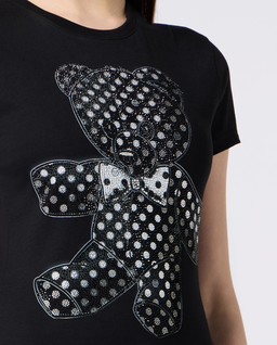 Czarny t-shirt Stass Teddy Pure Fit - Image #4