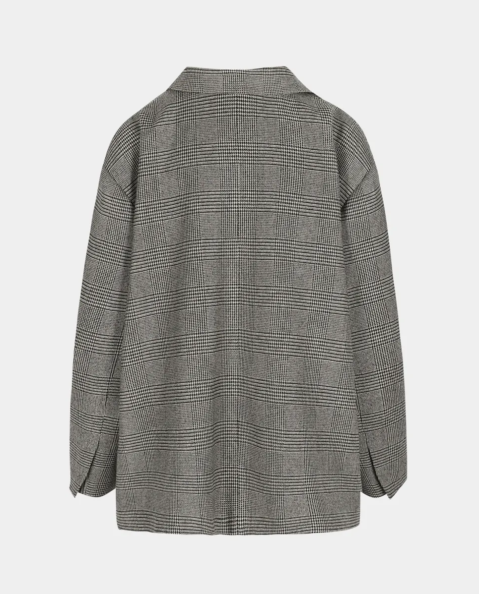 Szara marynarka oversize w kratę Anouk - Image #2