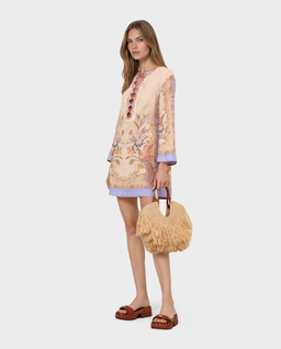 Lniana sukienka w kwiaty Indra Tunic Mini - Image #2