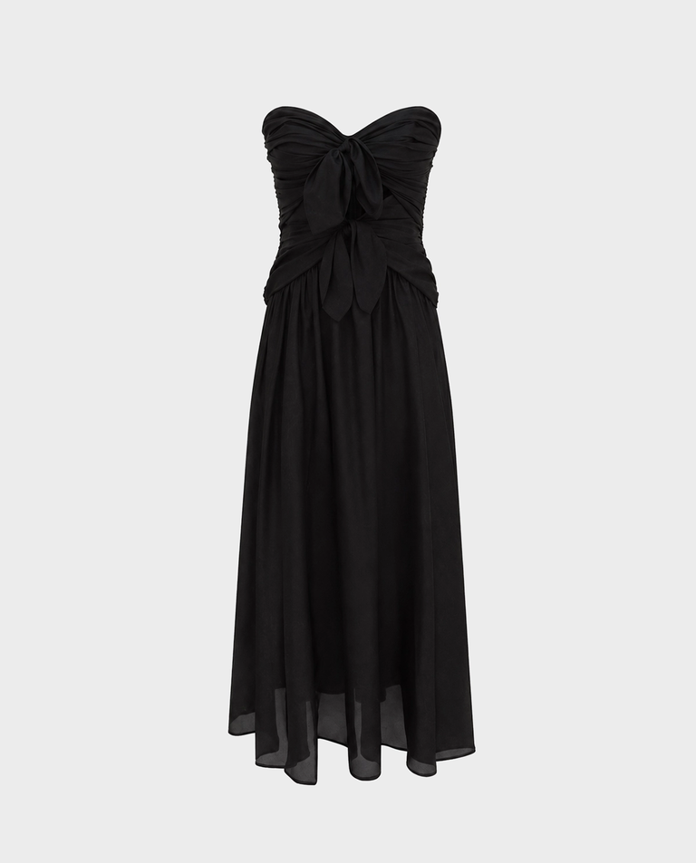 Czarna sukienka Aster Midi