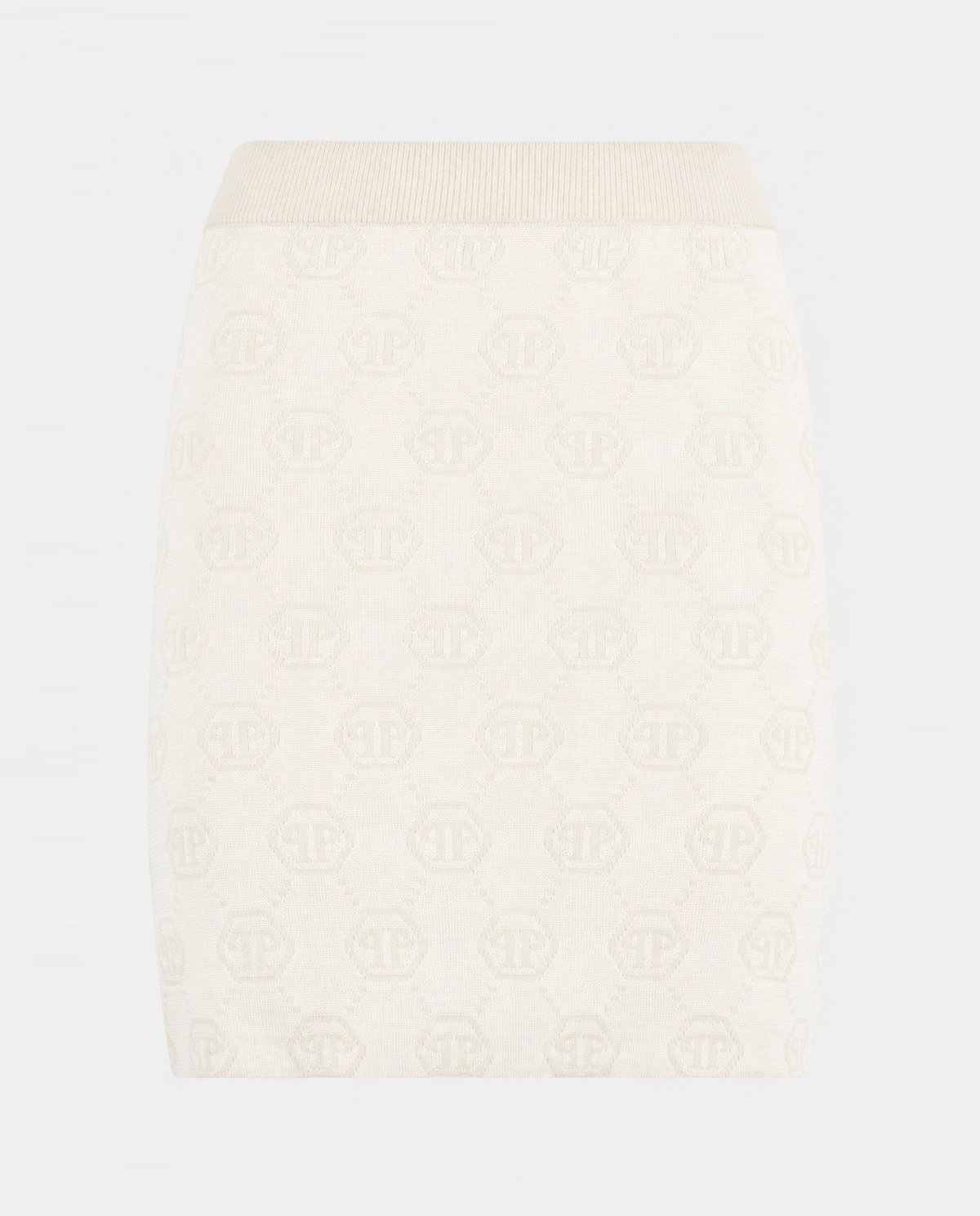 Mini spódnica z żakardowym monogramem - Image #0