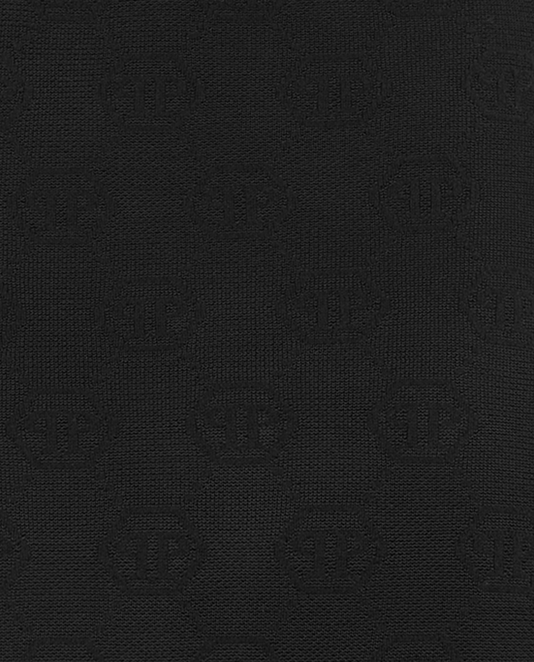 Czarna spódnica z żakardowym monogramem