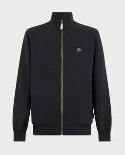 Czarna bluza z żakardowym monogramem - Image #0