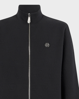 Czarna bluza z żakardowym monogramem - Image #1
