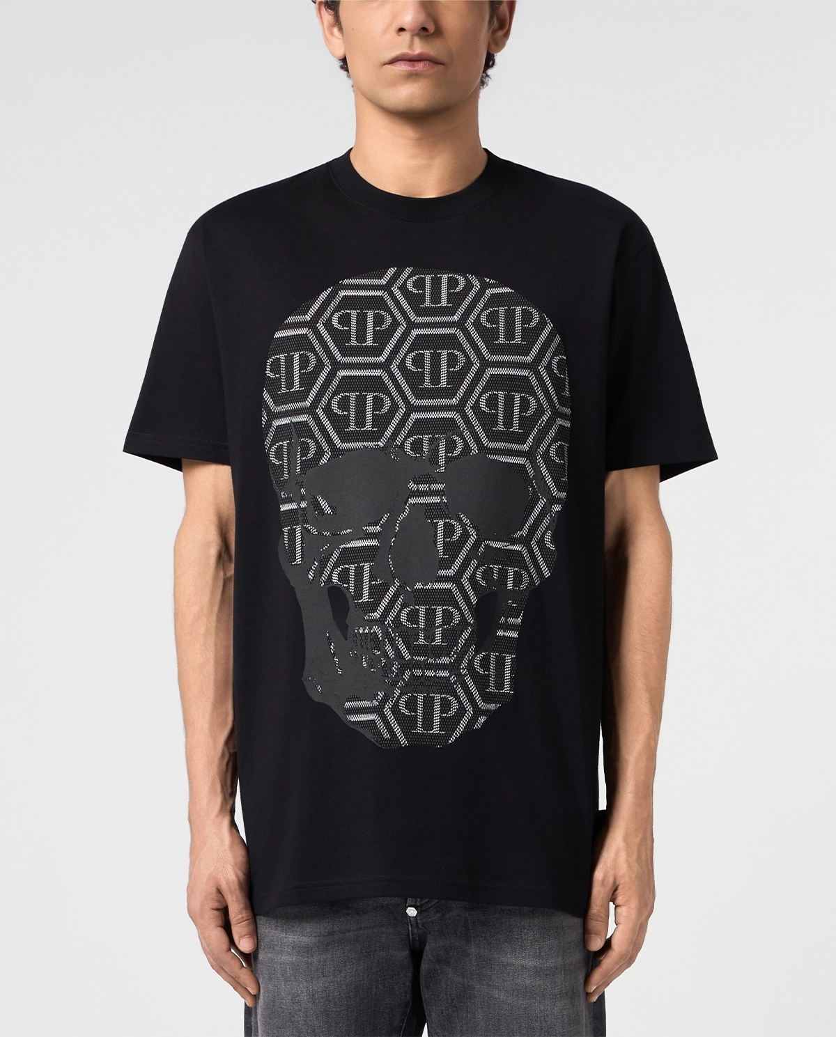Czarny t-shirt Skull Monogram - Image #2