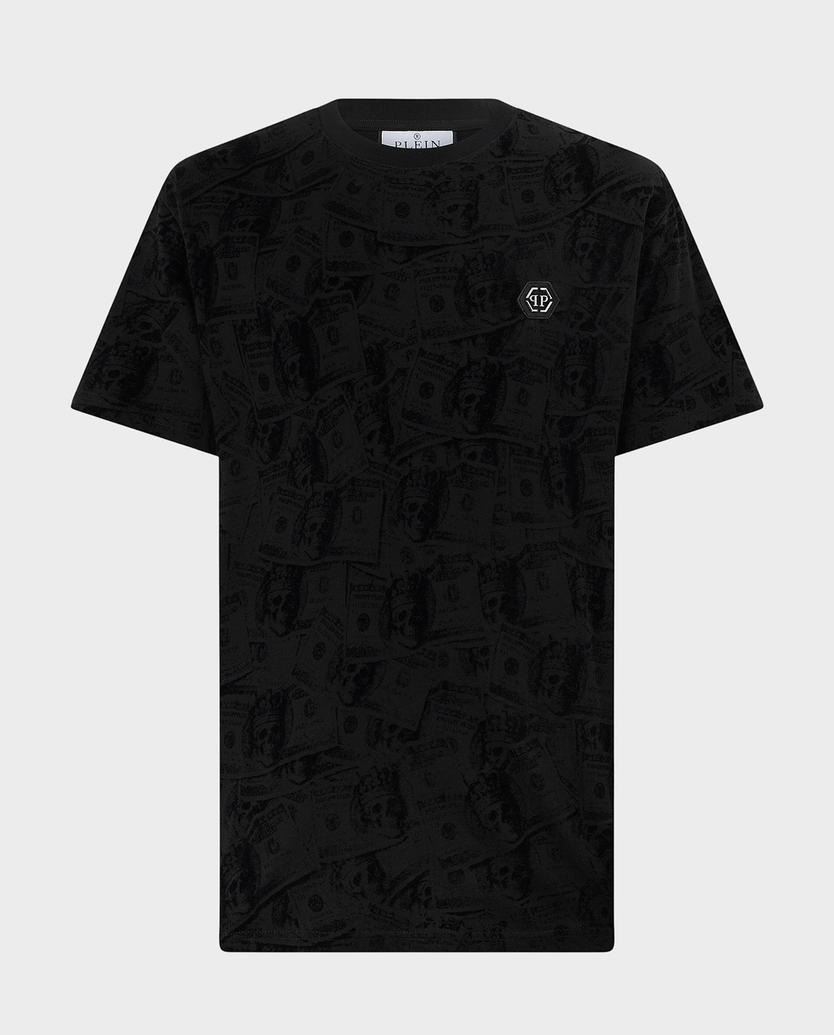 Czarny t-shirt All-Over Dollar - Image #0