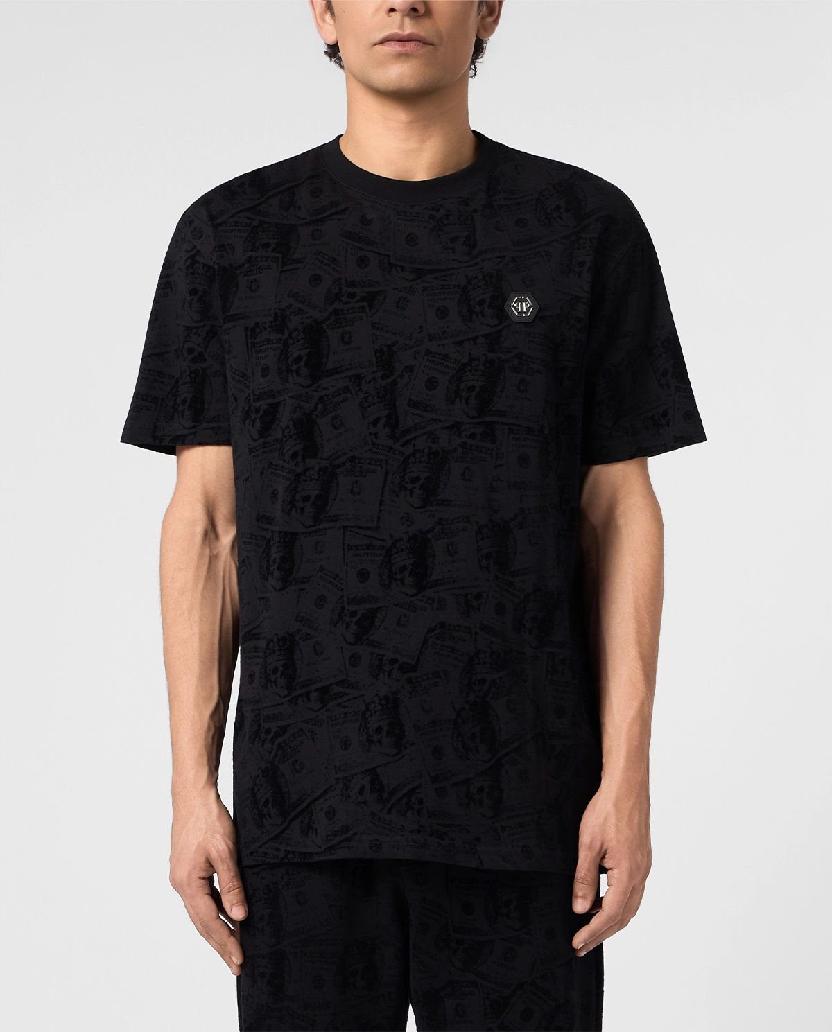Czarny t-shirt All-Over Dollar - Image #2