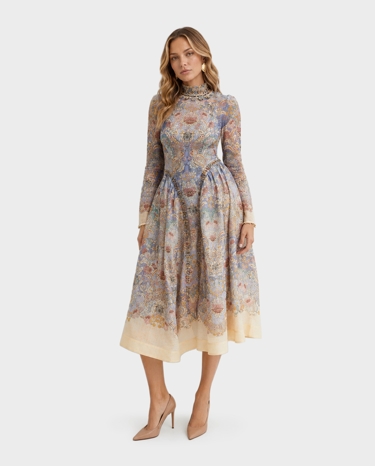 Sukienka w kwiaty Rebellion midi
