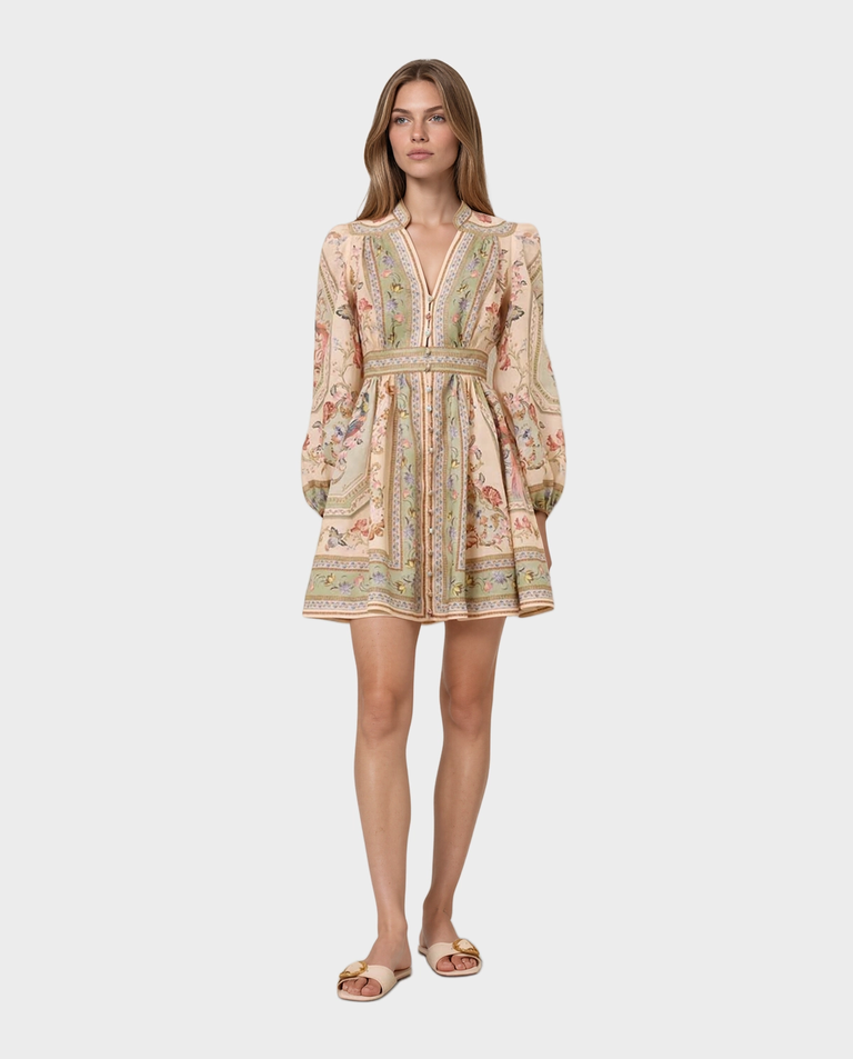 Sukienka w kwiaty Roselight Plunge Mini