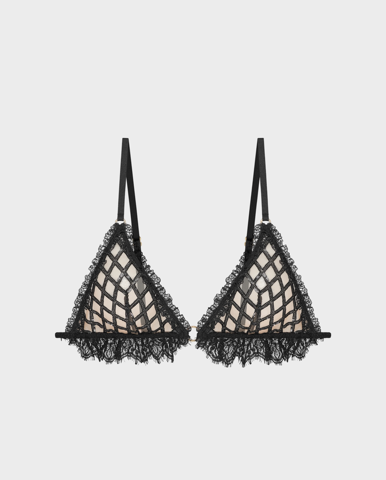 Czarny koronkowy biustonosz bralette Valentina