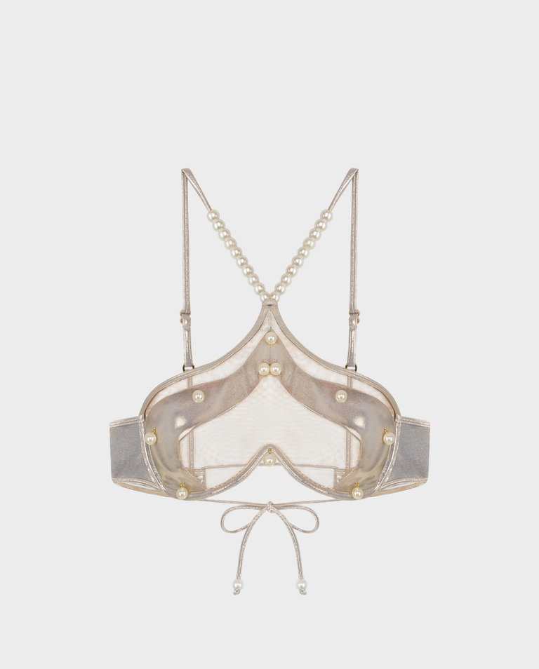 Złoty top od bikini Mia Gold
