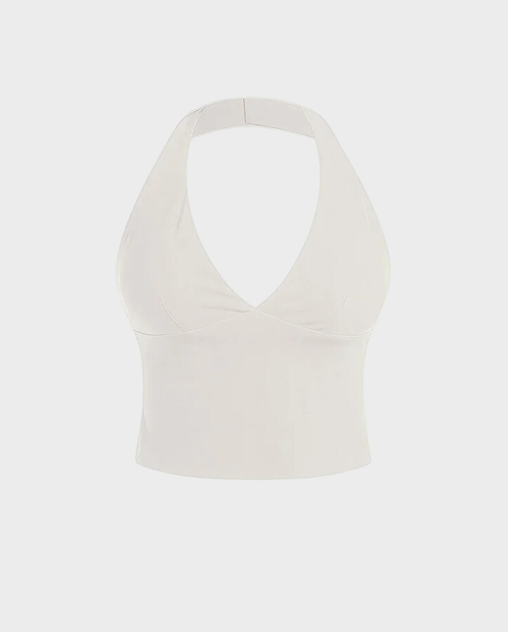 Kremowy top Halter