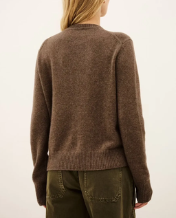 Kaszmirowy brązowy sweter Cheyla - Image #3
