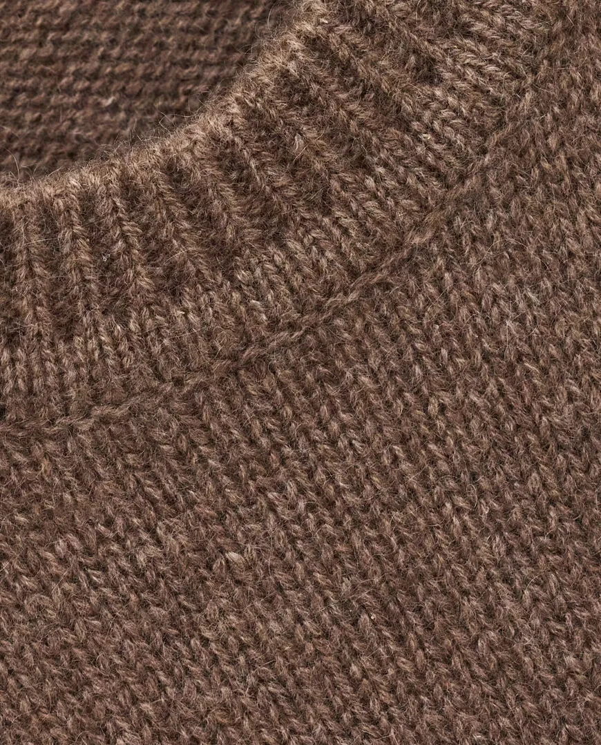 Kaszmirowy brązowy sweter Cheyla - Image #4