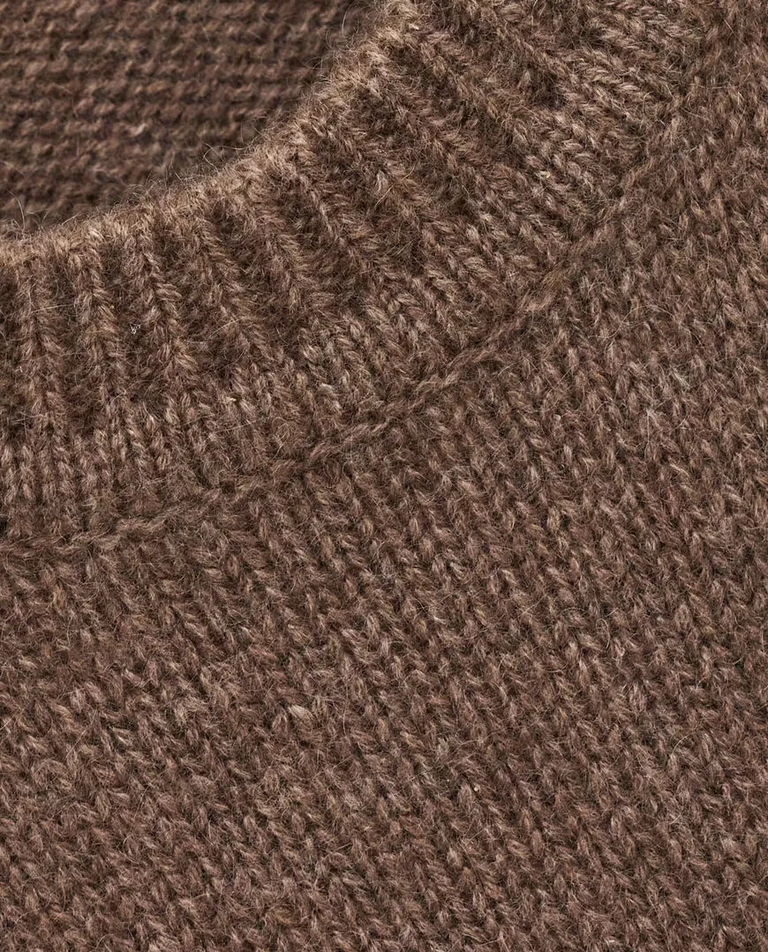 Kaszmirowy brązowy sweter Cheyla - Image #4