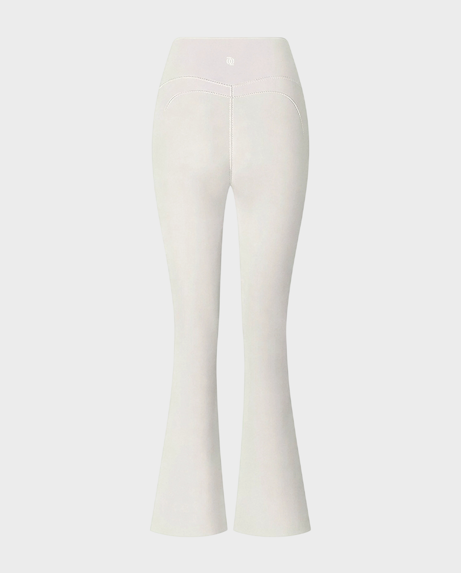 Kremowe legginsy flare z wysokim stanem - Image #0