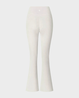 Kremowe legginsy flare z wysokim stanem - Image #0