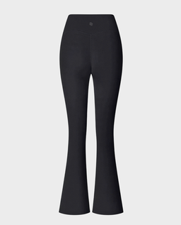 Czarne legginsy flare z wysokim stanem - Image #0