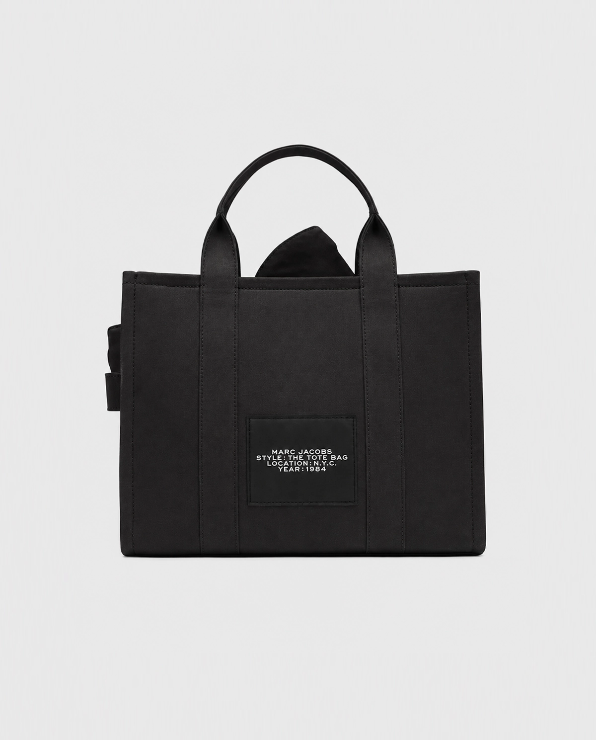Czarna torba Bow Canvas Medium Tote - Image #2