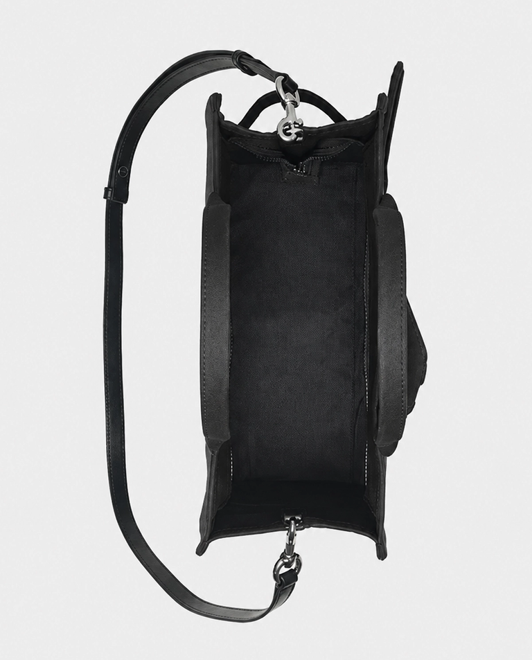 Czarna torba Bow Canvas Medium Tote - Image #3