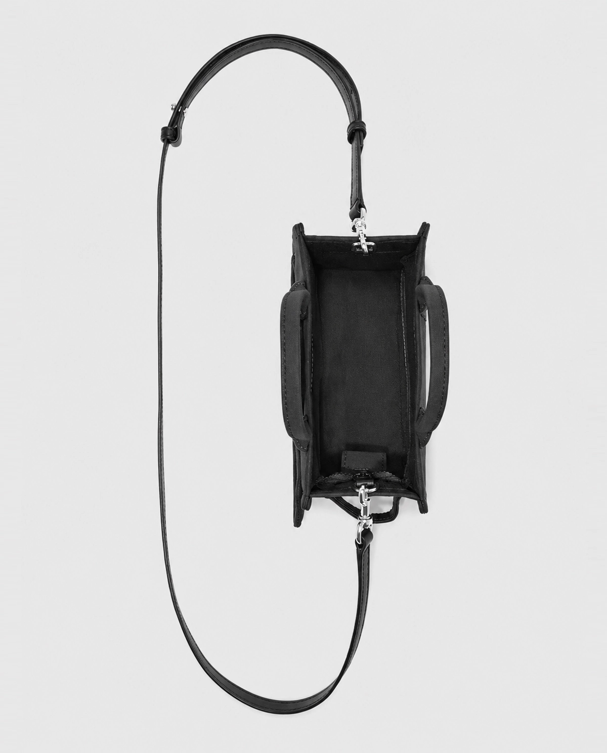 Czarna torba Bow Canvas Crossbody Tote - Image #2