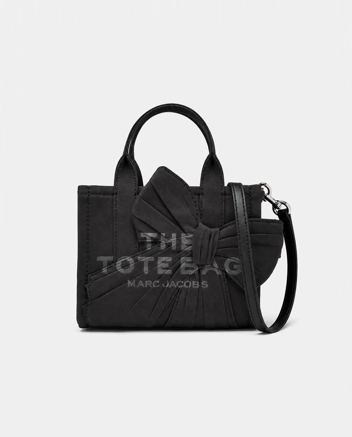 Czarna torba Bow Canvas Crossbody Tote - Image #0
