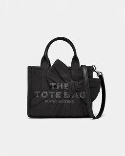 Czarna torba Bow Canvas Crossbody Tote - Image #0