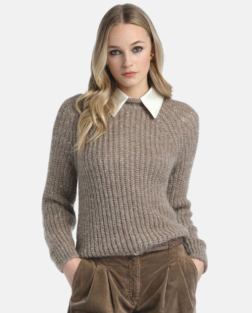 Beżowy sweter Ciglia
