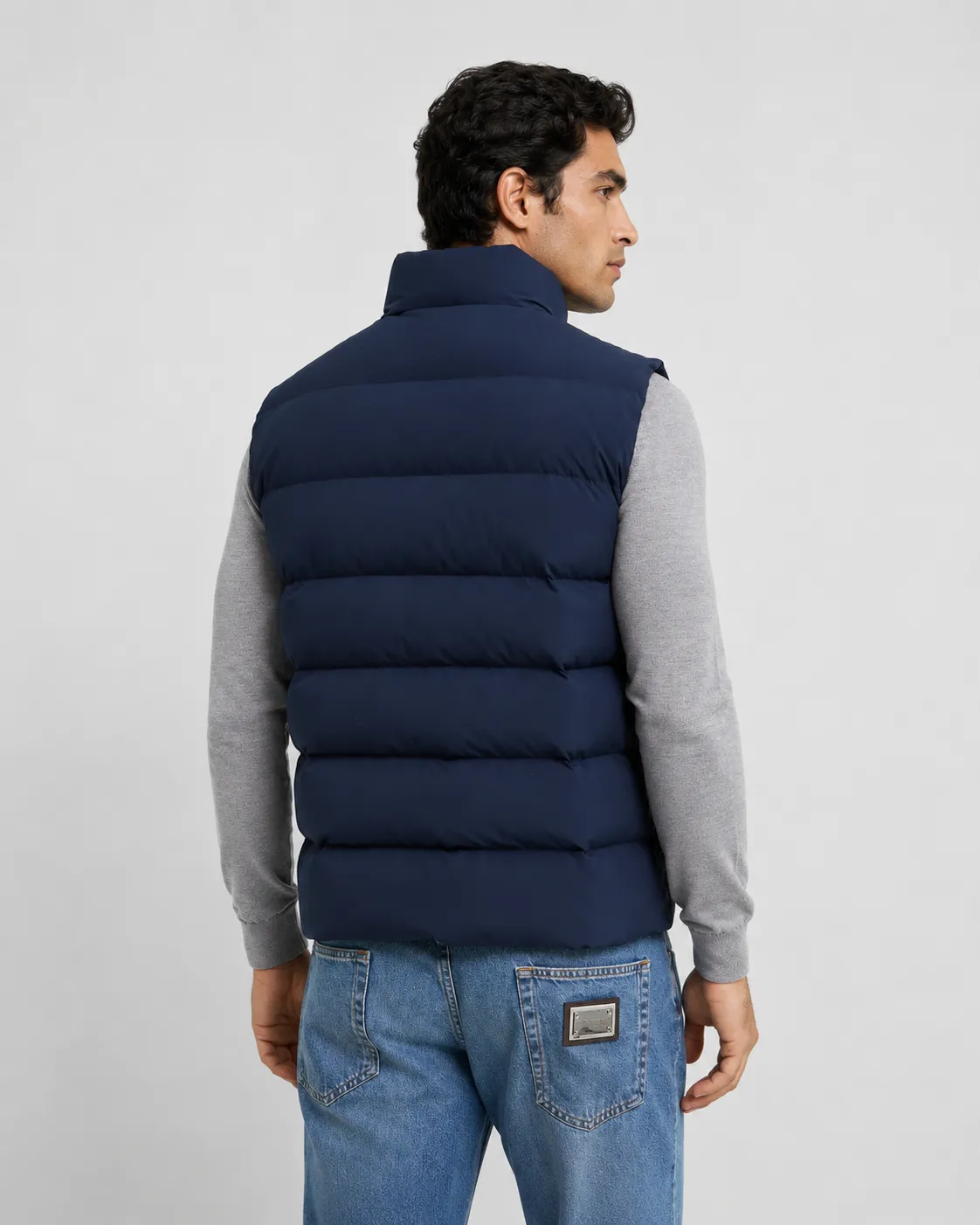 Granatowa pikowana kamizelka - Image #2