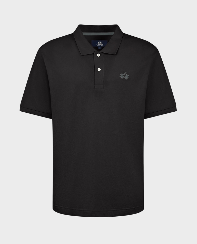 Czarna koszulka polo regular fit